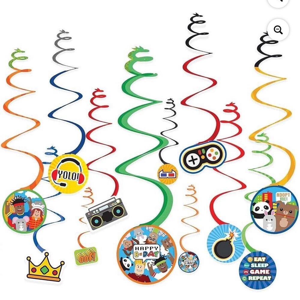Amscan Multicolor Swirl Party Decorations - Picture 2 of 2